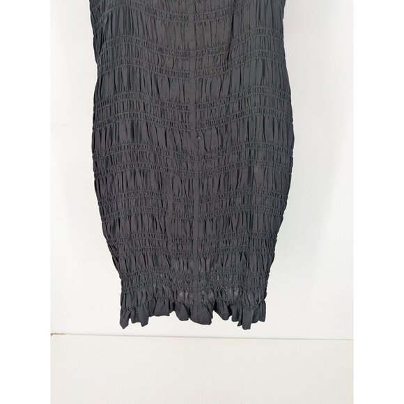 H&M Smocked bodycon Mini Dress Women Size XL Ruffle Ruched Y2K Cocktail Coquette - Picture 5 of 10